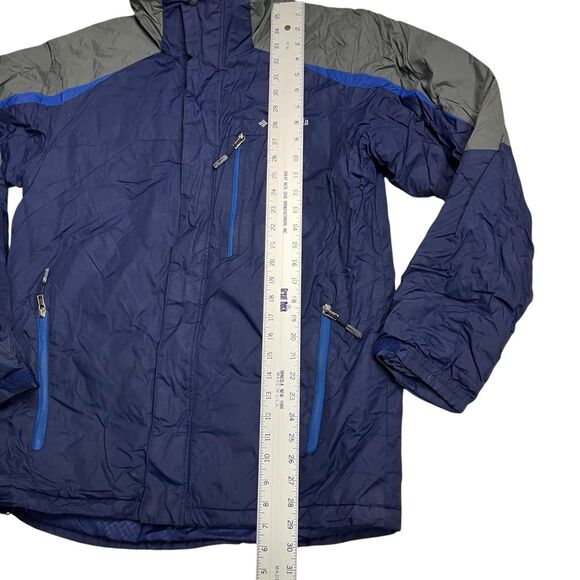 Columbia Jacket M Blue Waterproof Full Zip Active Outdoors Performance - Picture 3 of 13